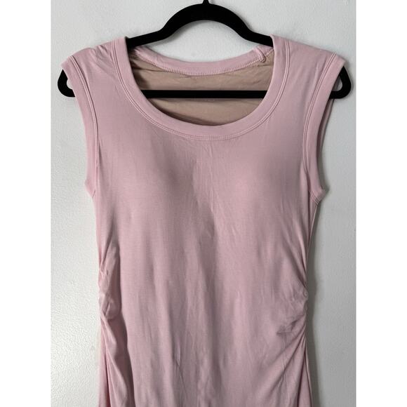 NWT OGL Scoop Neck Side Ruched Airy Brami Midi Dress Eco Skinkiss Medium - Picture 6 of 9